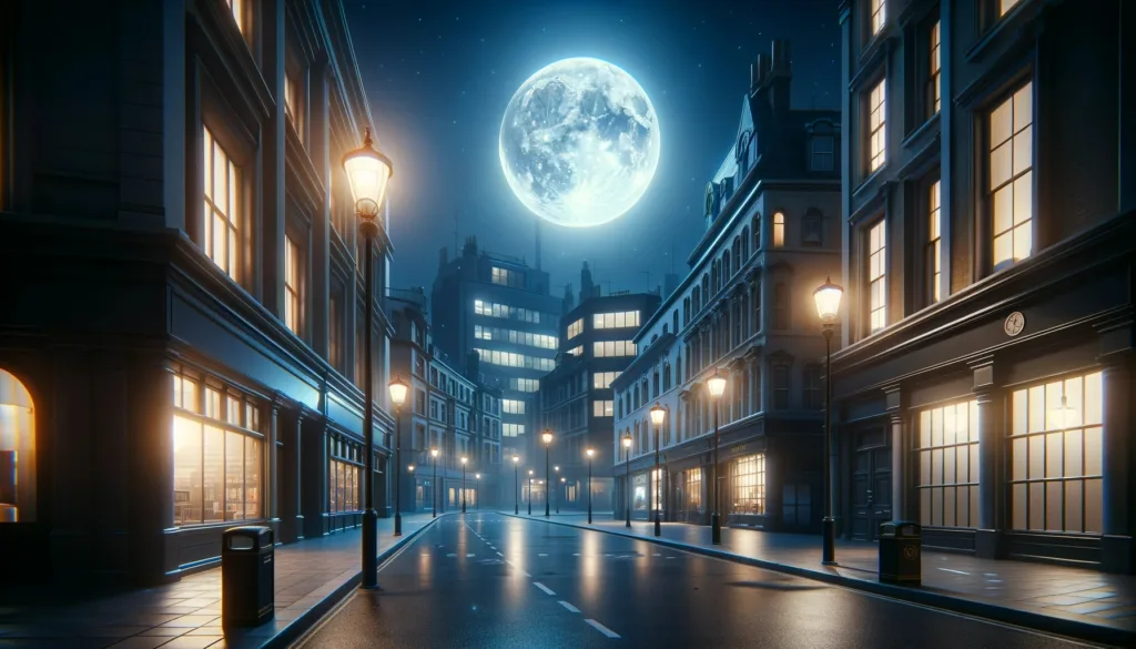 DALL-E 3 夜間光線效果範例