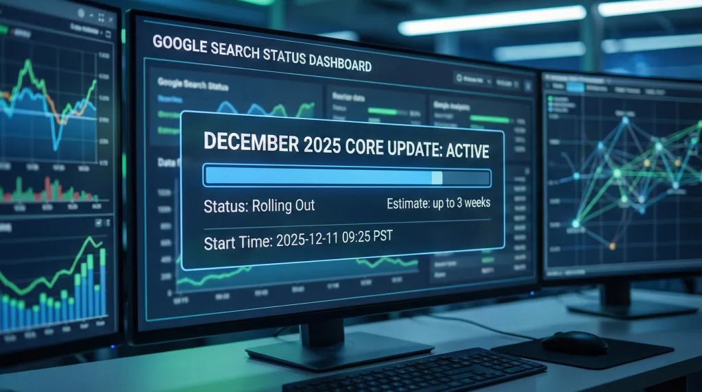 Google推出2025年12月核心演算法更新