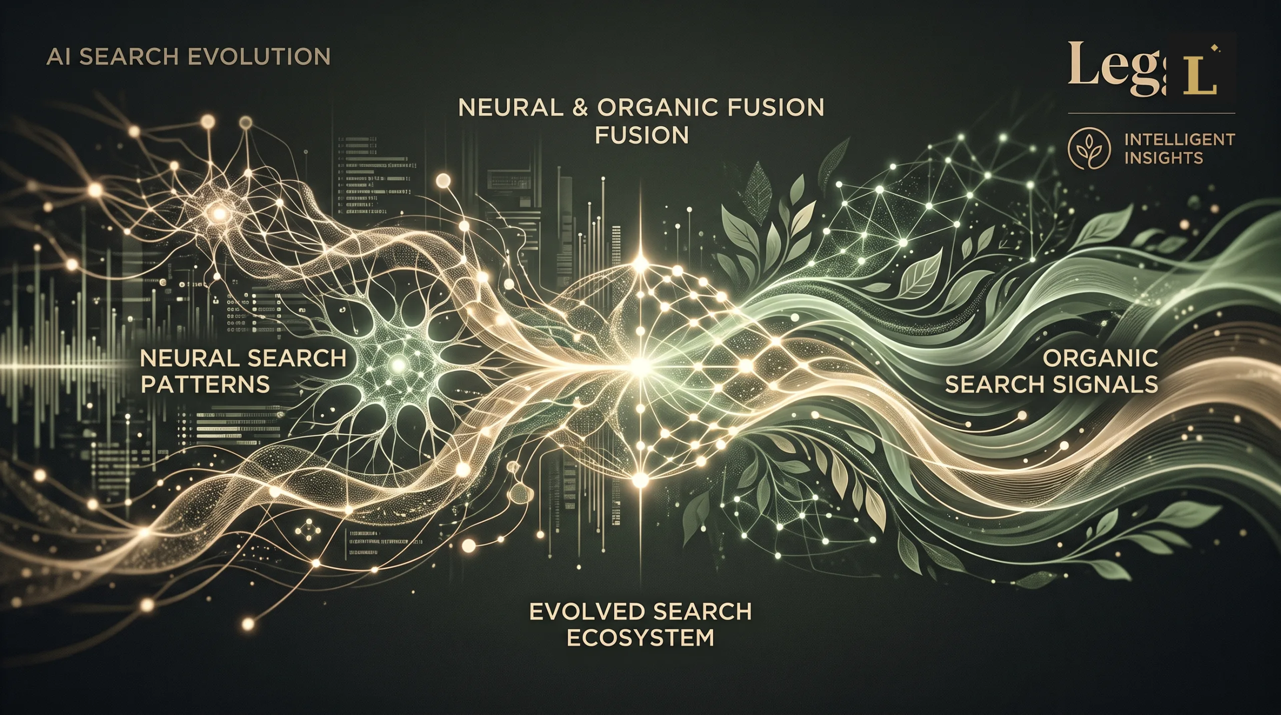搜尋的未來：AI Overviews 更新解析首圖，呈現AI 搜尋與自然搜尋訊號交會的編輯視覺