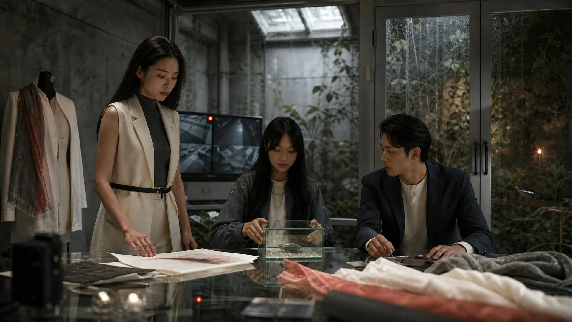 《Leggie 創世紀》第 21 章插圖,Lisa在樣衣室中的關鍵情節,呼應未簽名的授權